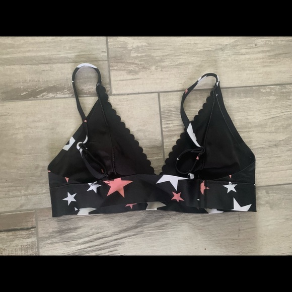 PINK Victoria Secret Star Graphic Bonded Scallop Bralette Size Medium - Picture 5 of 7